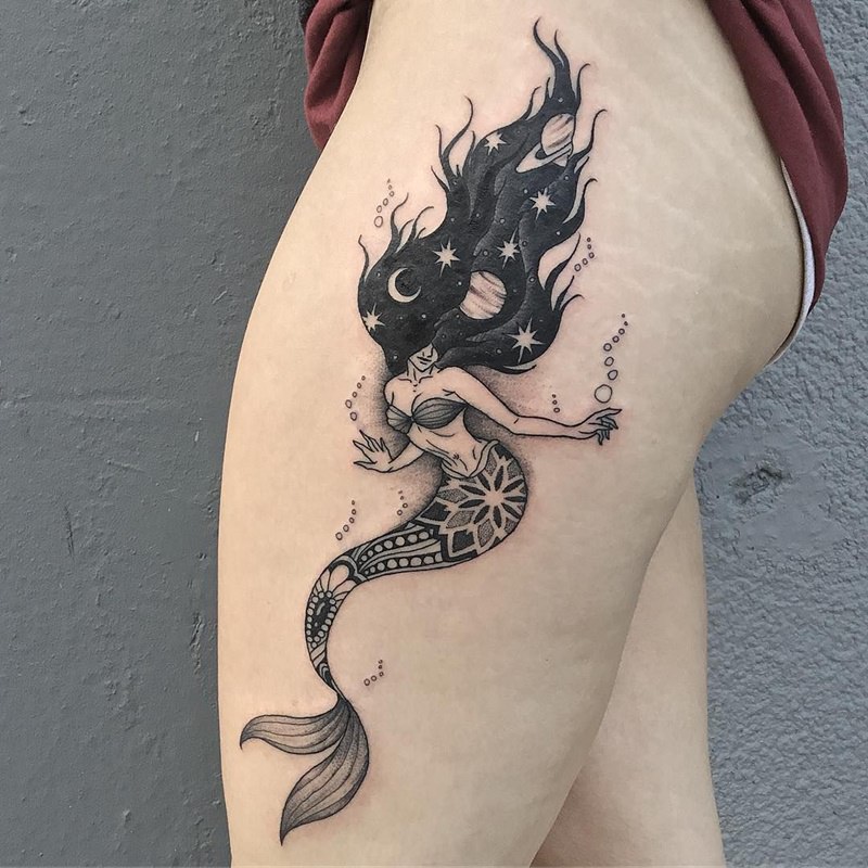 Mermaid Tattoo Ontwerpen &hun betekenis