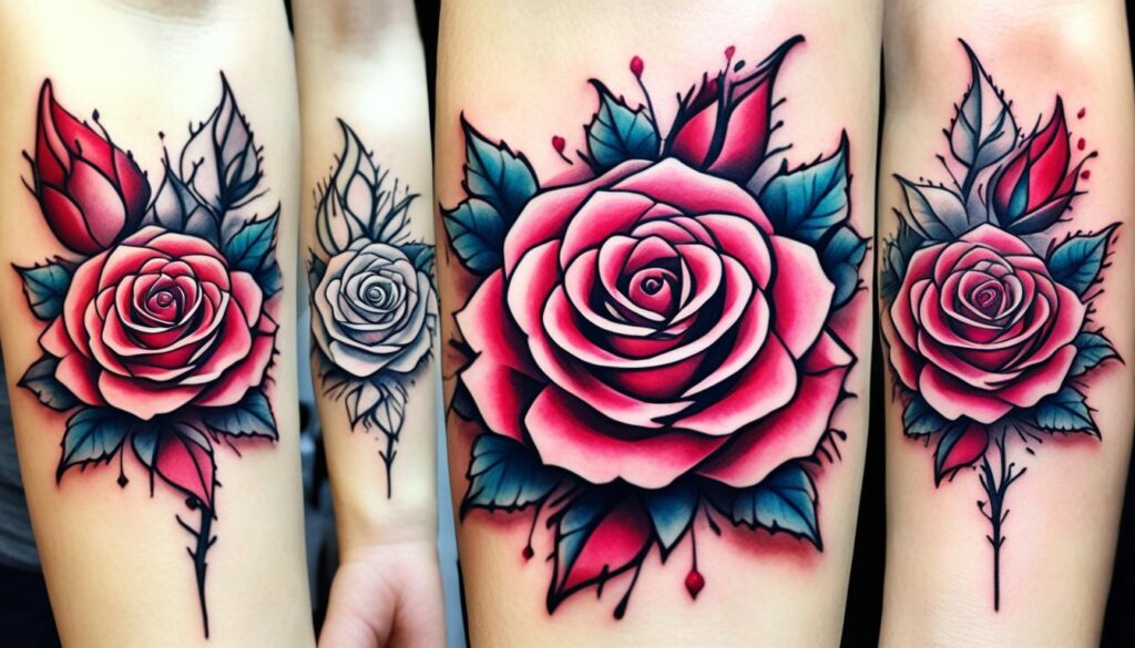 kleine roos tattoo symboliek