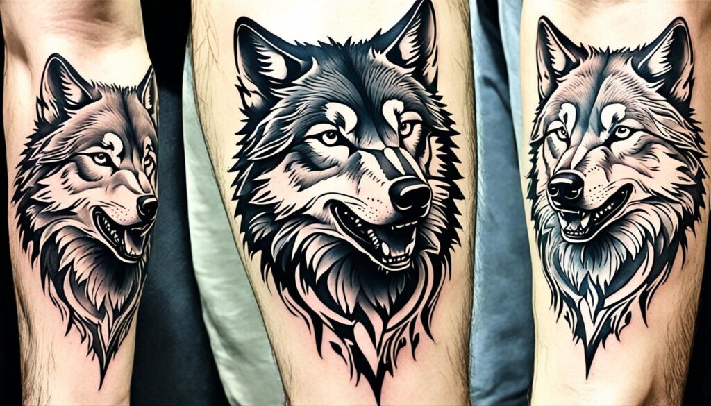 wolf tatoeage diepte